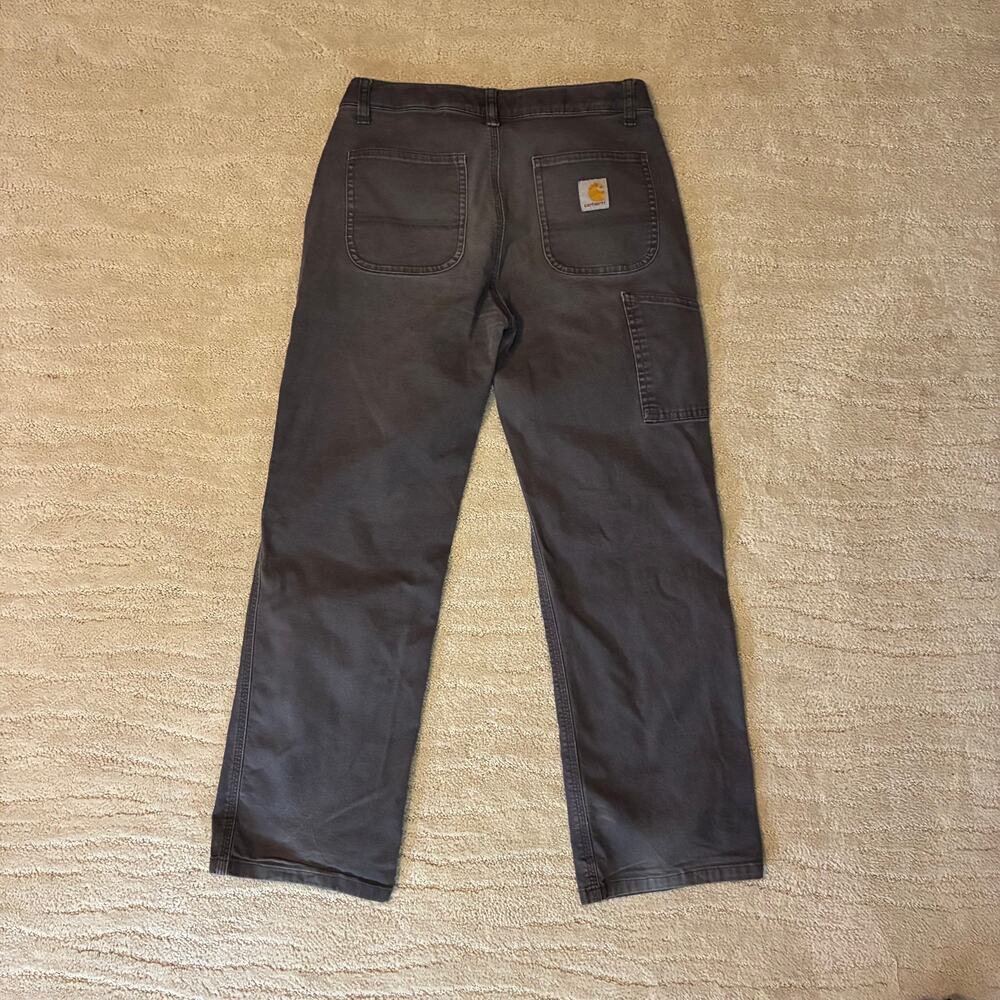 Boys 12 Carhartt Painter Canvas Pants Workwear, Worn In, Industrial, Blue Collar